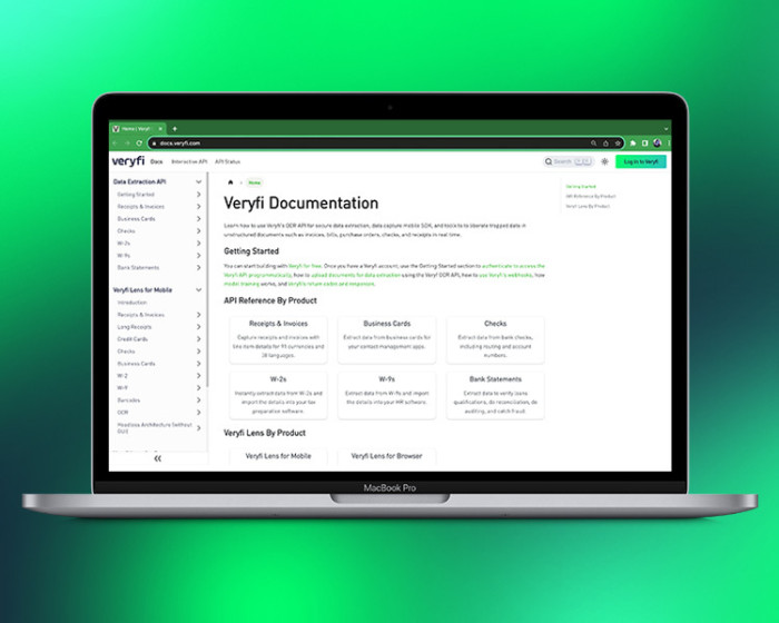 Veryfi API Documentation to ease developers with integration guides and knowledge base 